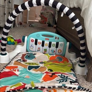 Fisher-Price Black and White Learning Toy Gym with Piano